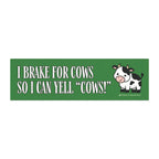 i brake for cows car decal