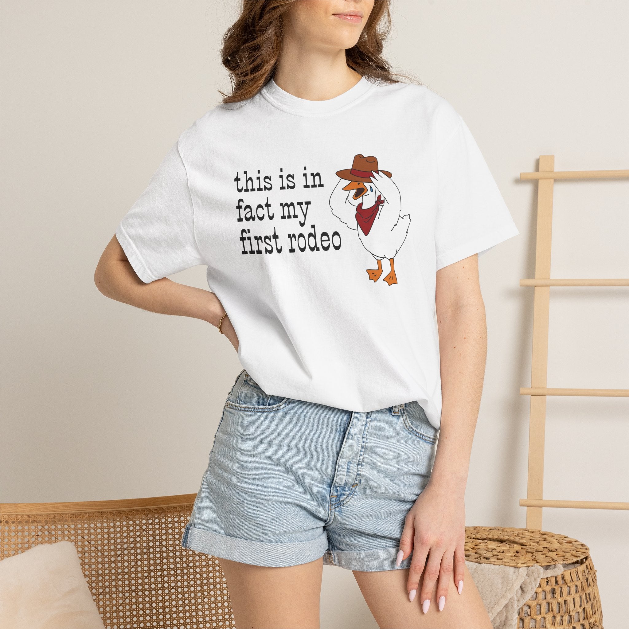 first rodeo goose t-shirt