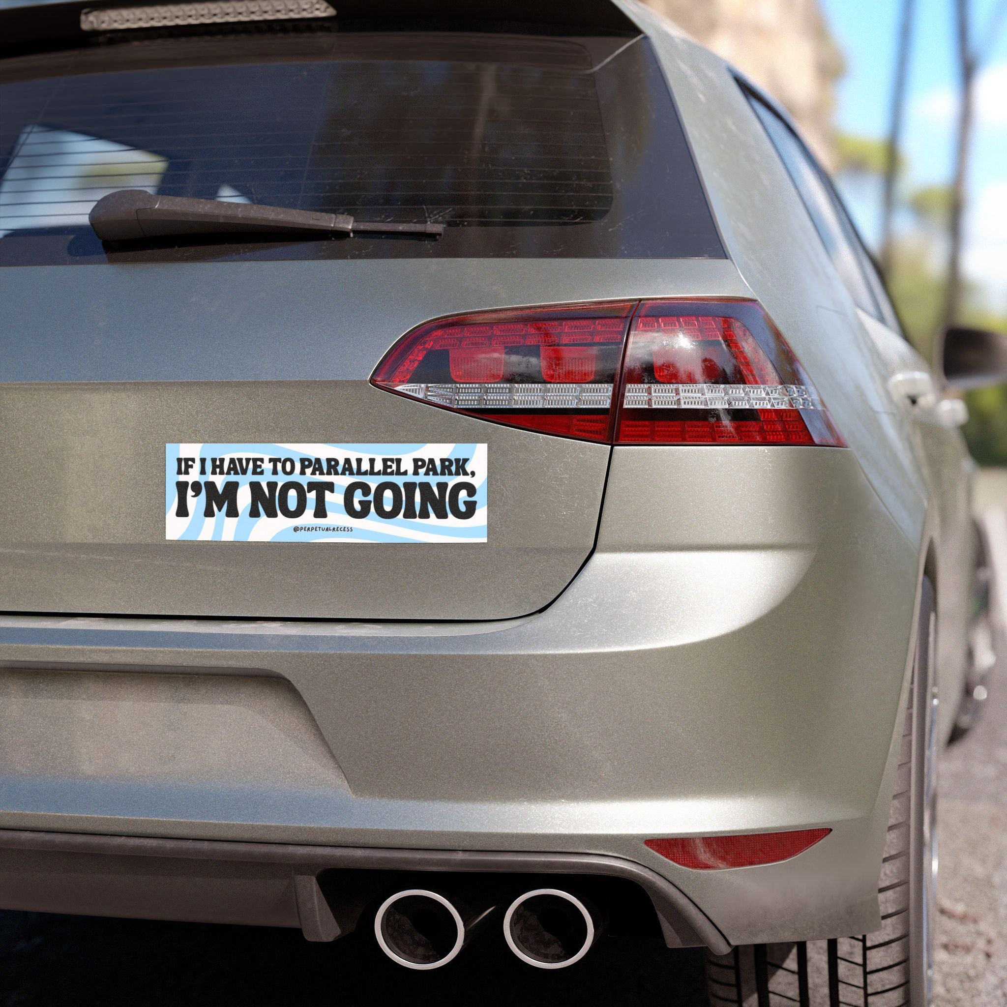 parallel parking car decal
