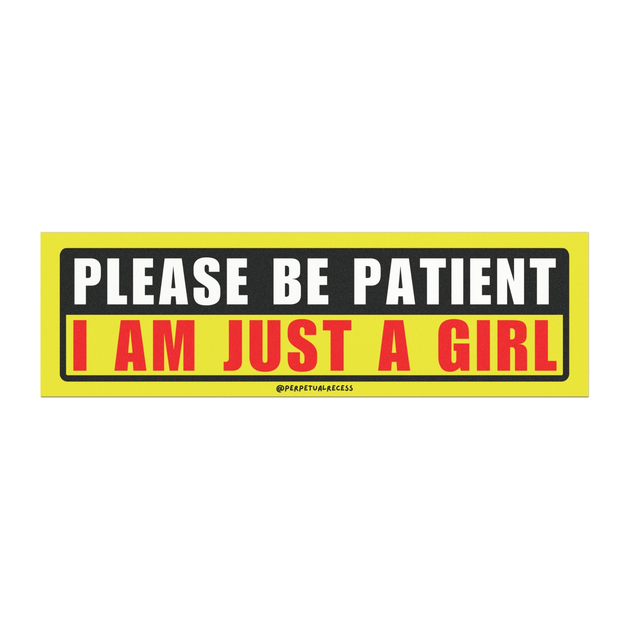 i am just a girl car decal