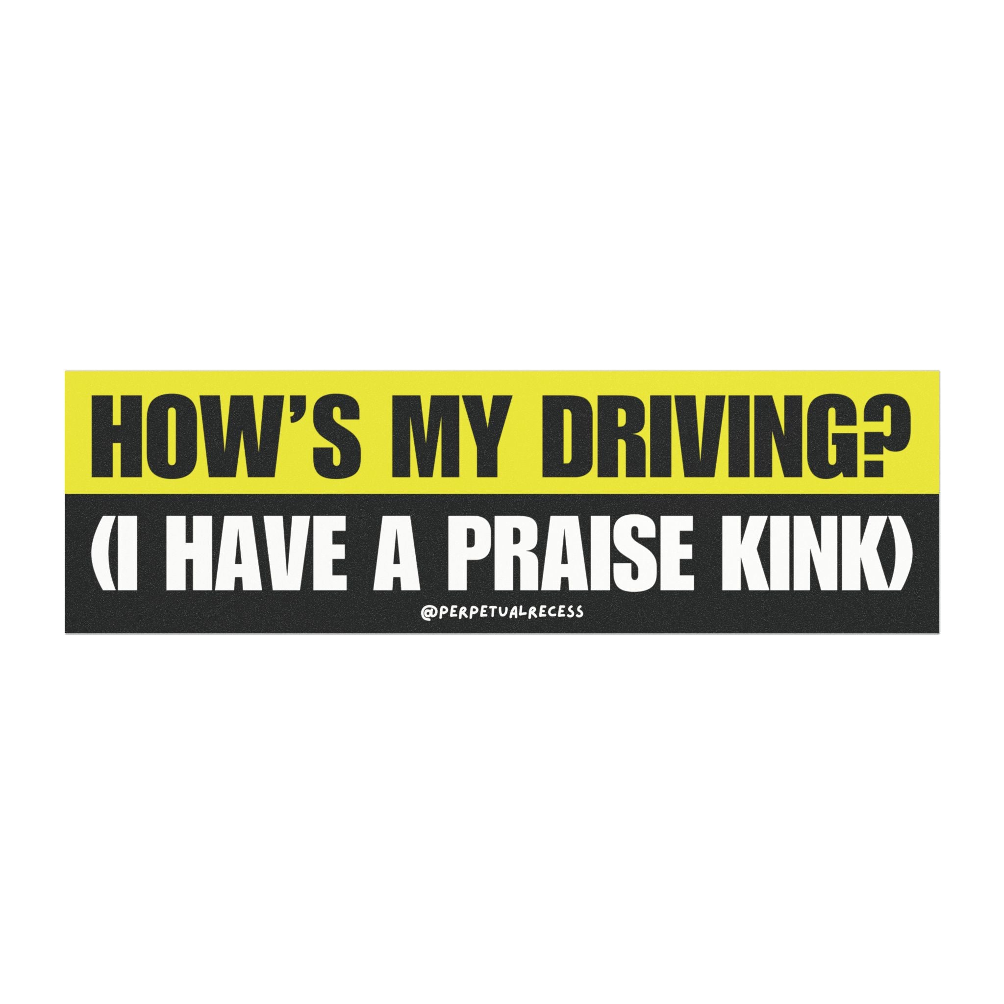 how's my driving car decal