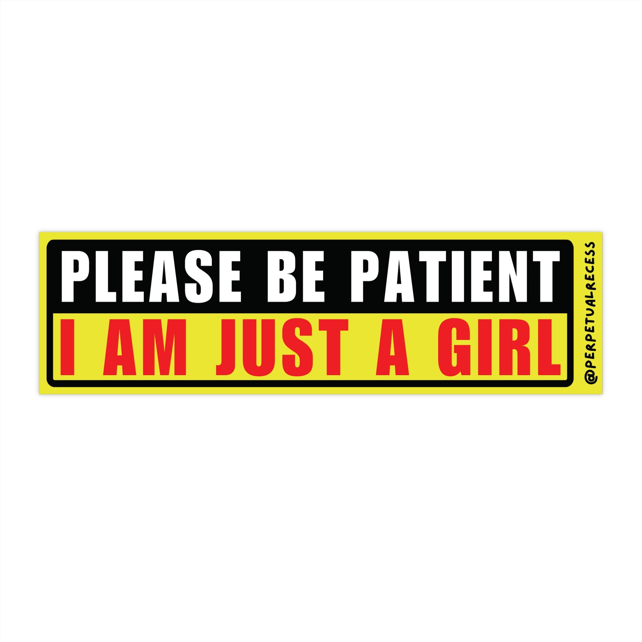 i am just a girl car decal