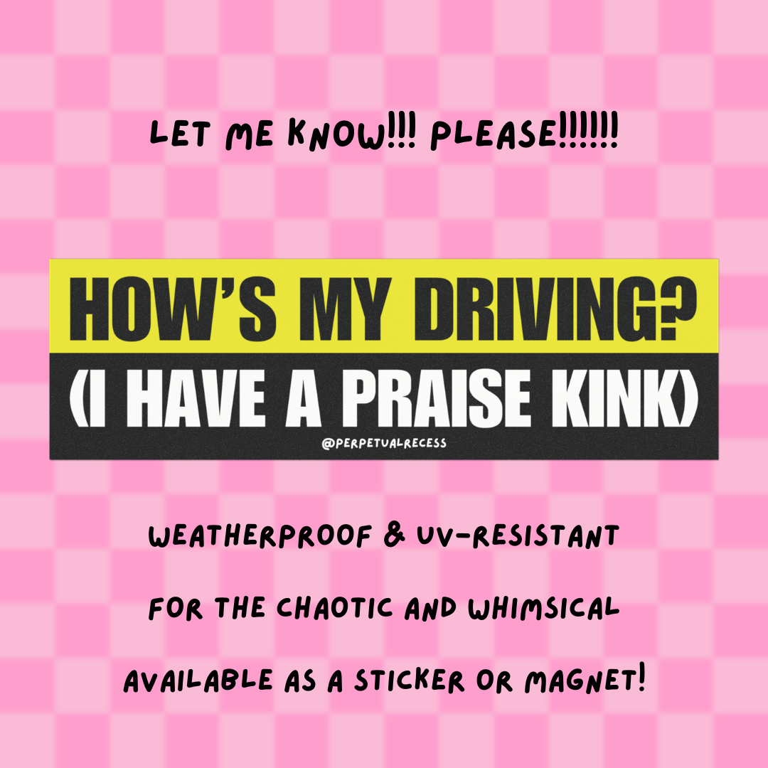 how's my driving car decal