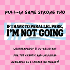 parallel parking car decal