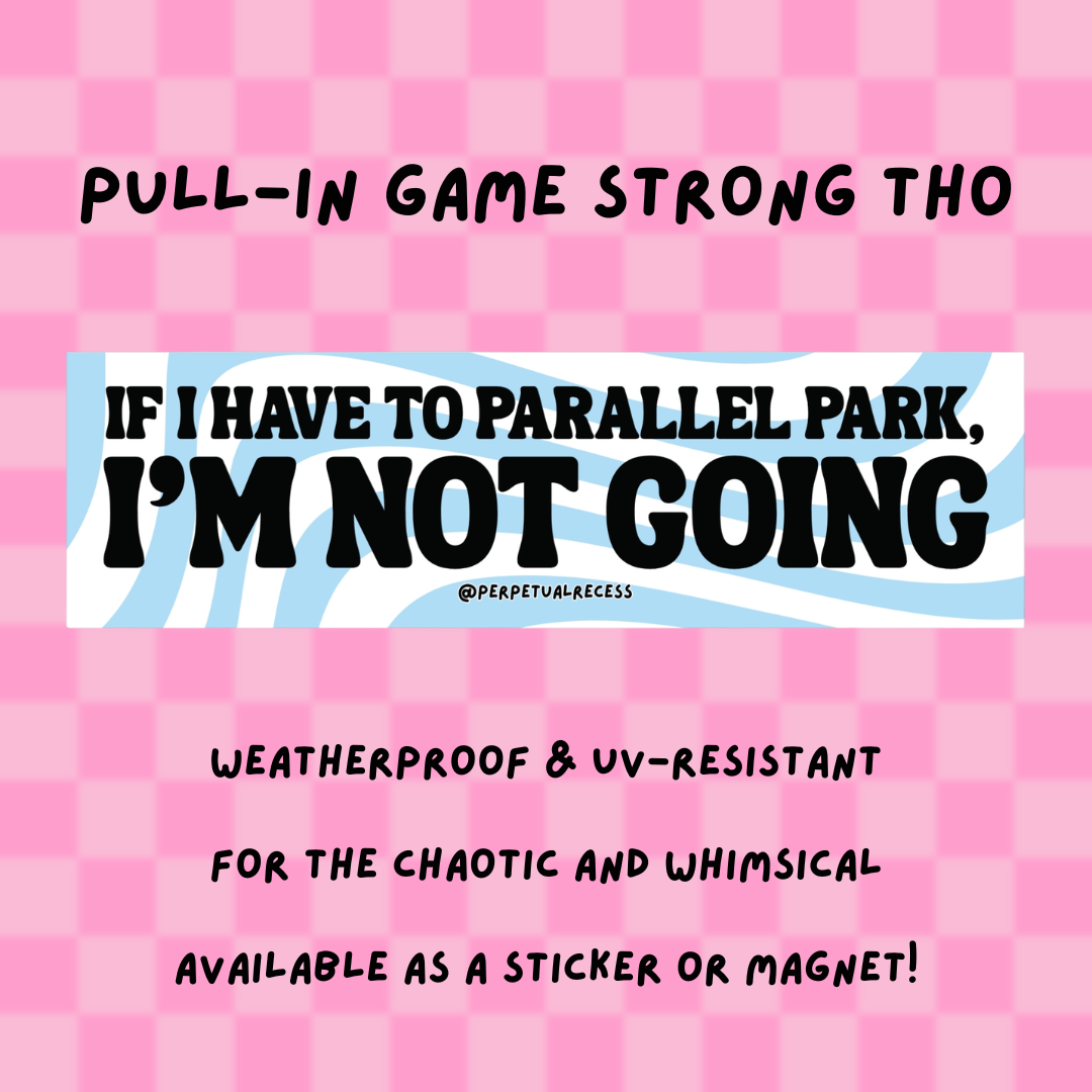 parallel parking car decal